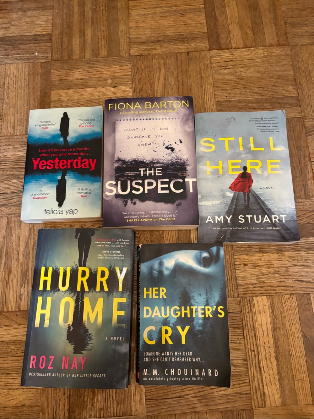 5 Assorted Thriller Paperback Book Set -